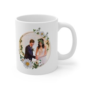 Wedding Mug Daisy Floral Design
