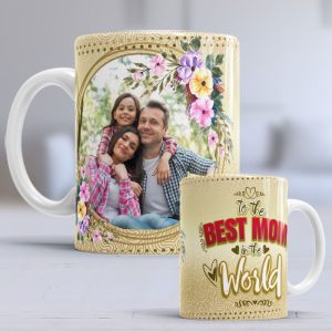 Best Mom in the world Personalized Mothers day ceramic mug with photo 11oz