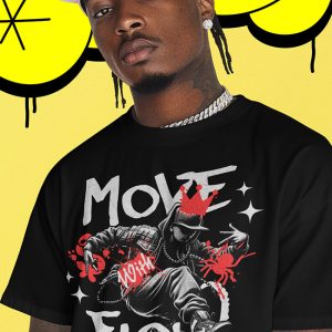 Embrace the Rhythm - Move with Flow Streetwear HipHop Tee