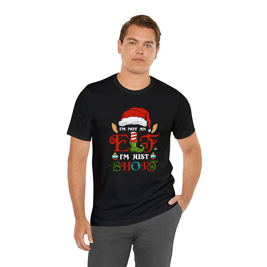I'm not an elf I'm just short ! Premium Mens Christmas T-shirt - Image 2