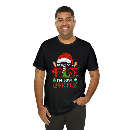 I'm not an elf I'm just short ! Premium Mens Christmas T-shirt - Image 3